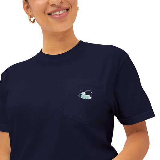 Lamb pocket t-shirt for comfort Black
