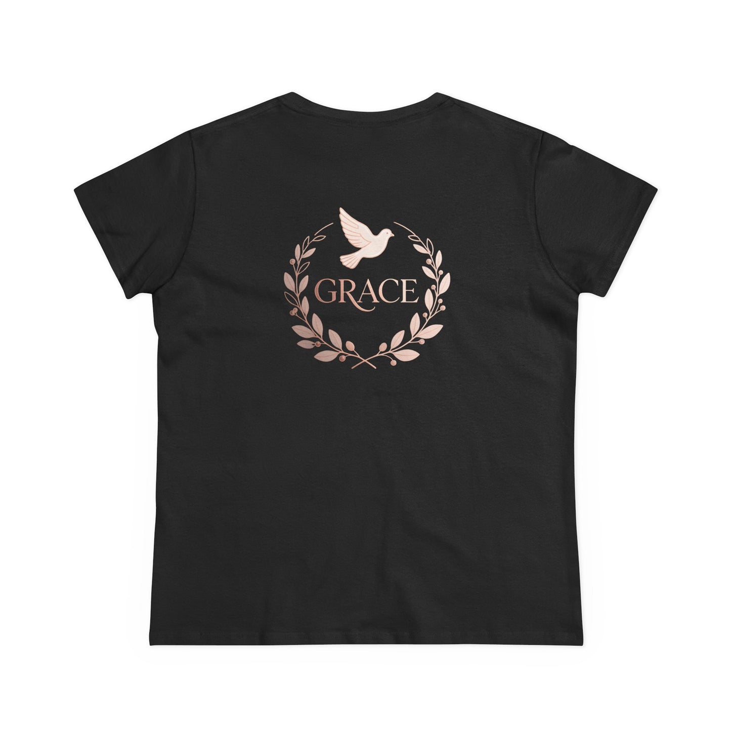 Graceful Dove Wreath Tee — Women's Rose-Gold Reminder Tee