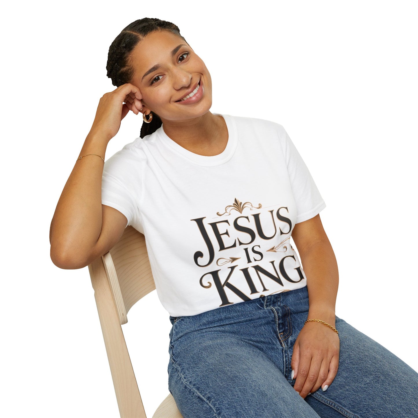 Jesus Is King T-Shirt — Christian Faith Graphic Tee, Inspirational Worship Shirt