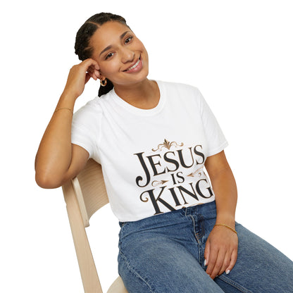 Jesus Is King T-Shirt — Christian Faith Graphic Tee, Inspirational Worship Shirt
