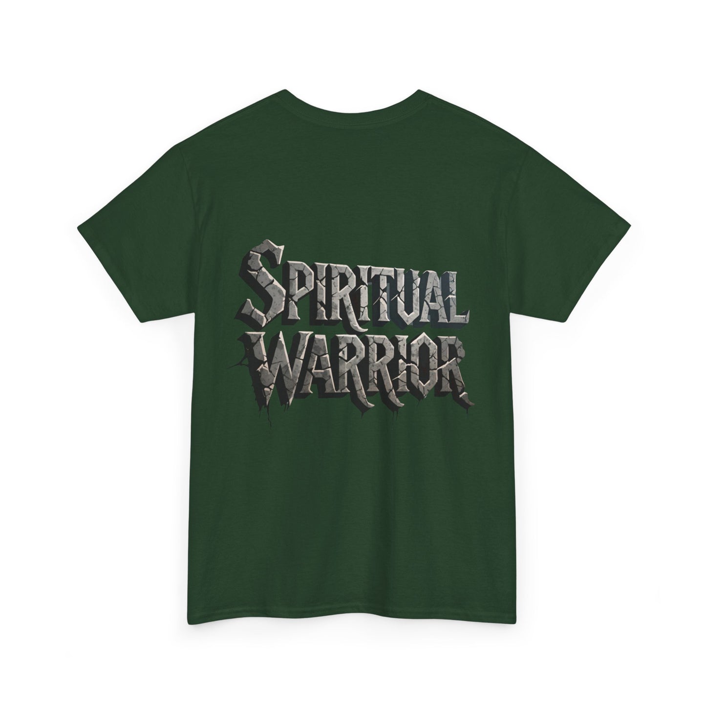 Spiritual Warrior T-Shirt — Gothic Lettering Faith & Strength Tee