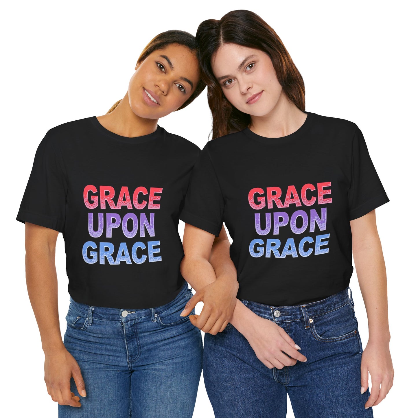 Inspirational Grace Upon Grace Shirt | Christian Typography Tee | Thoughtful Gift Idea