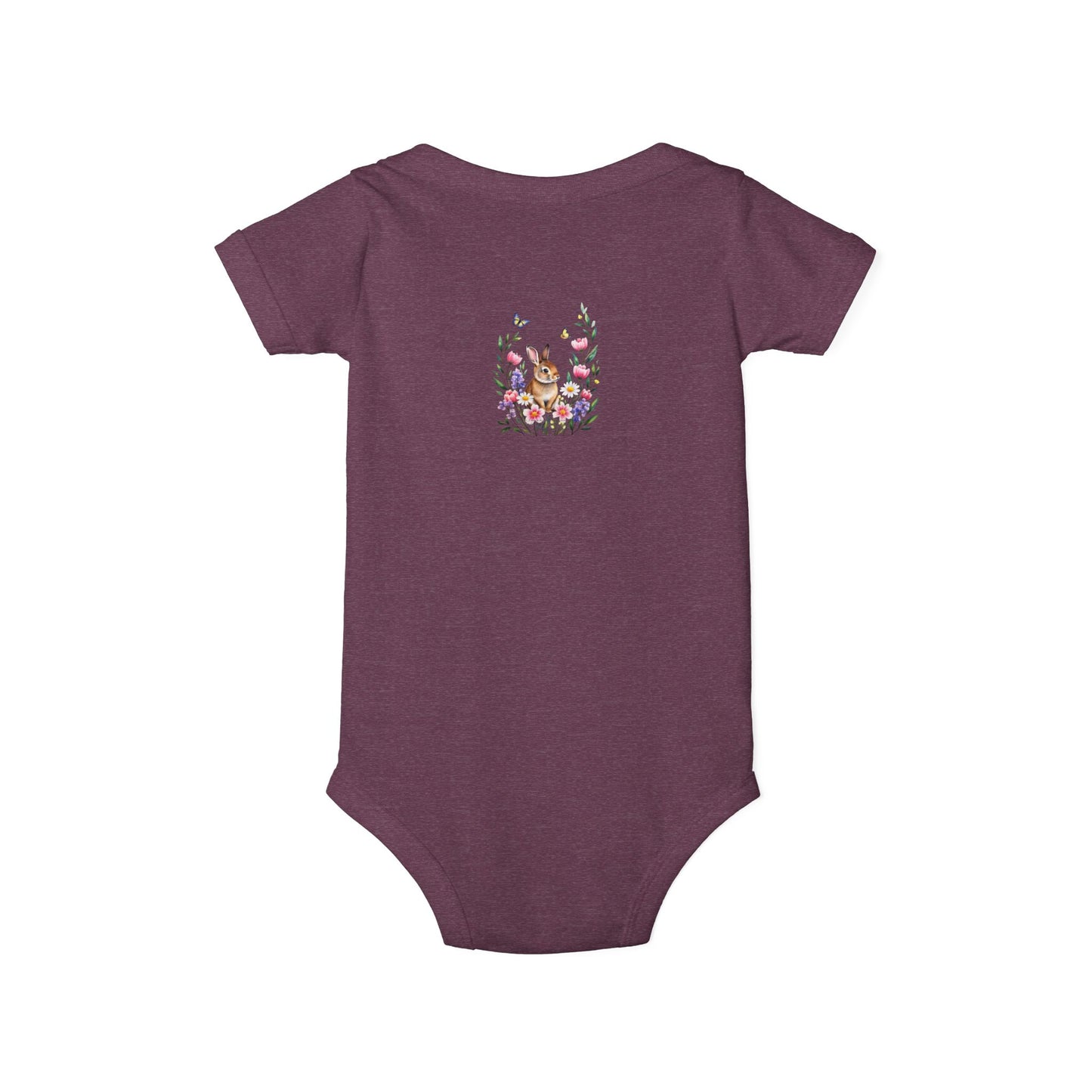 Floral Bunny Infant One-Piece Bodysuit