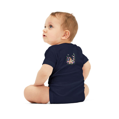 Floral Bunny Infant One-Piece Bodysuit