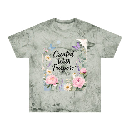 Created With Purpose Floral T‑Shirt Meaningful Gifts