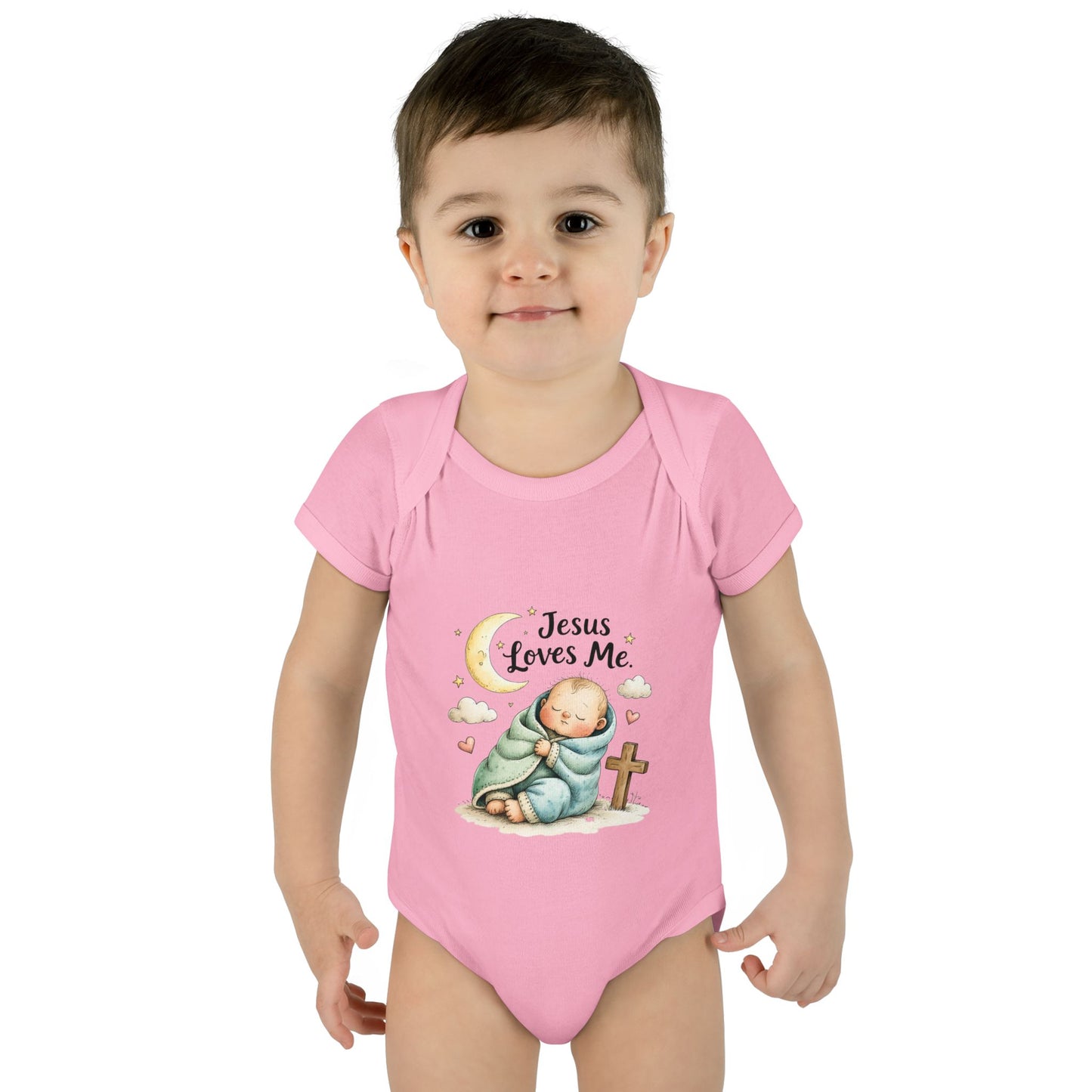 Jesus Loves Me Baby Bodysuit - Infant Christian Onesie for Newborns