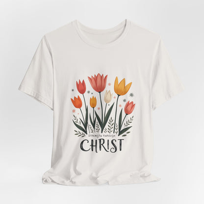 Tulip Floral Faith Shirt | Christian Spring Tee | Unique Gifts for Moms & Teens