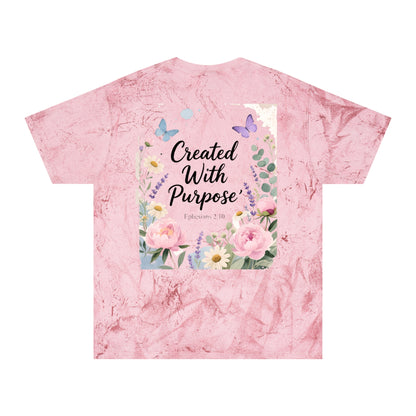 Created With Purpose Floral T‑Shirt Meaningful Gifts