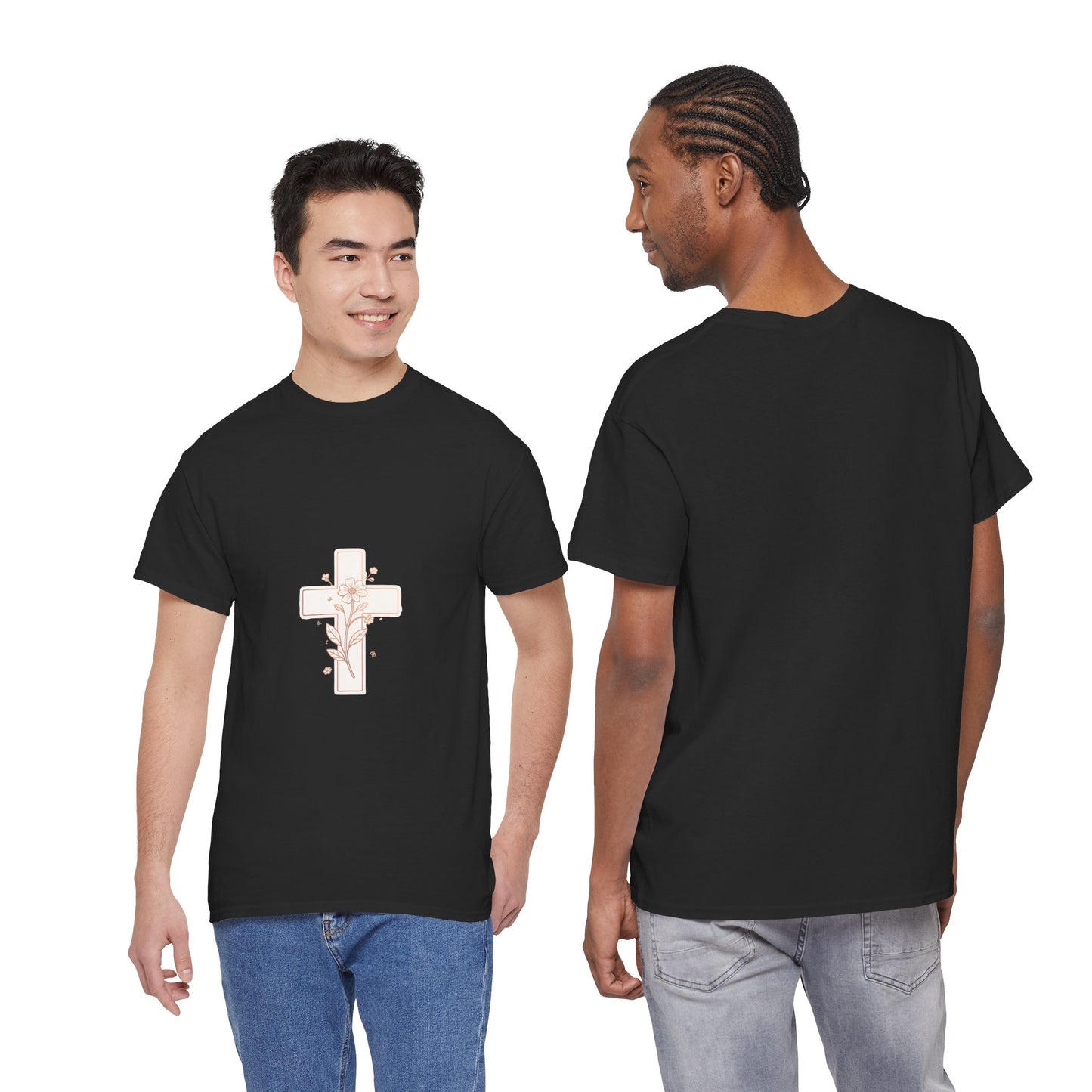 Floral Cross Tee — Delicate Bloom Christian T-Shirt | Meaningful gifts for teens and adults