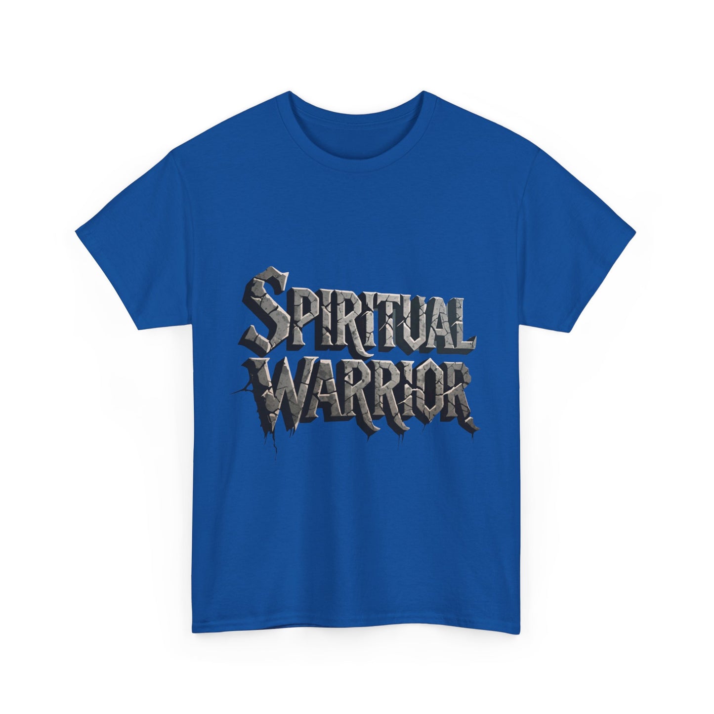 Spiritual Warrior T-Shirt — Gothic Lettering Faith & Strength Tee