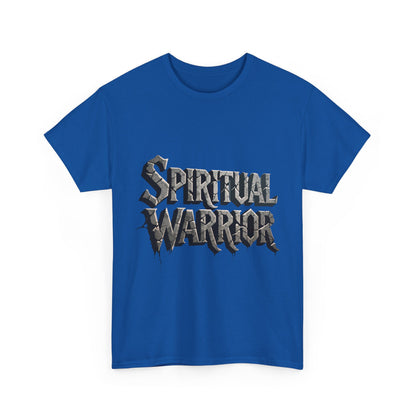 Spiritual Warrior T-Shirt — Gothic Lettering Faith & Strength Tee