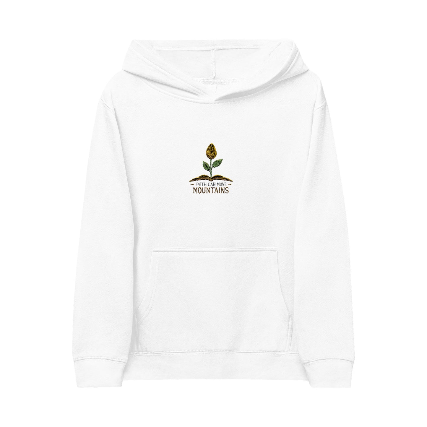 Kids Hoodie — Embroidered Wildflower 'Mountains' Design