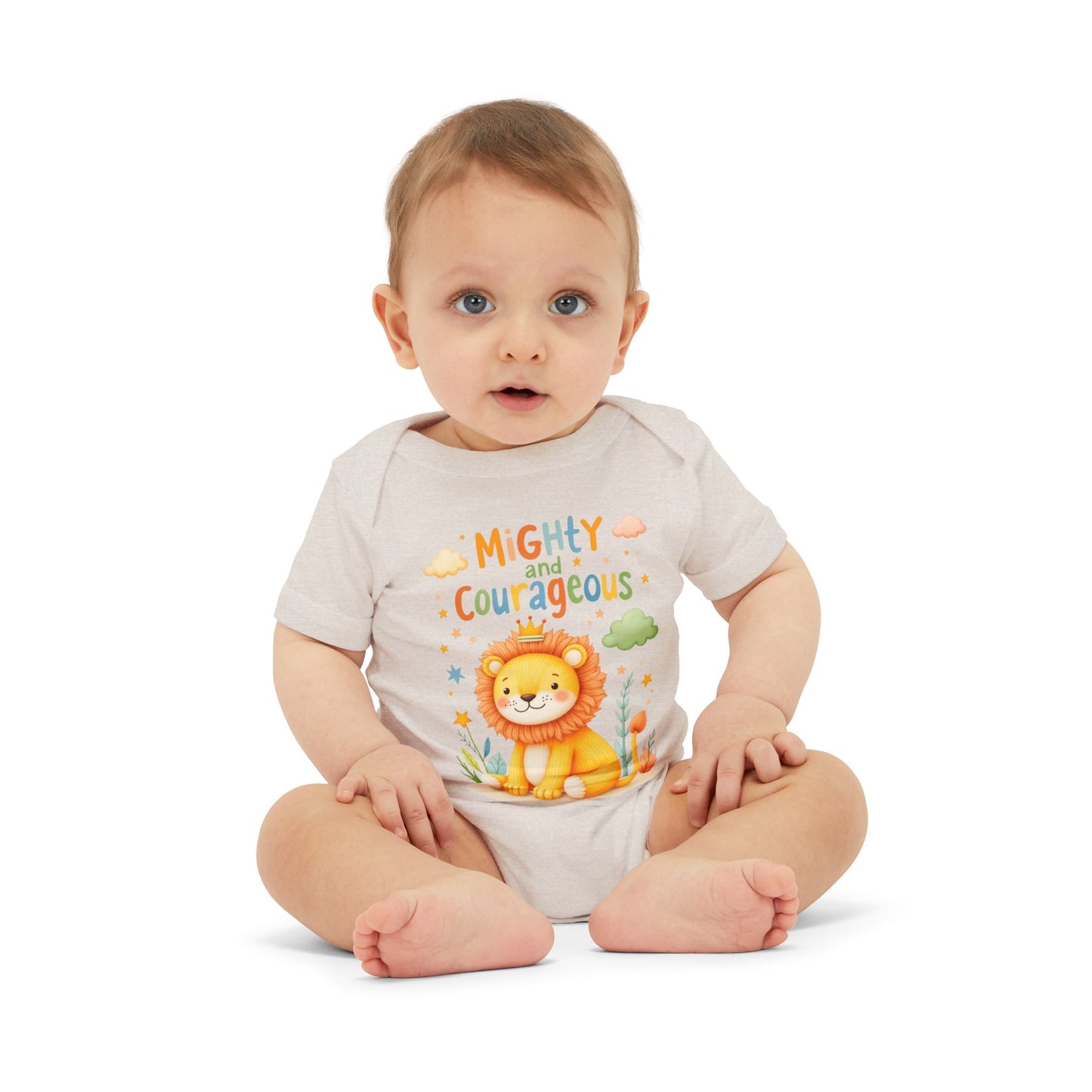 Mighty and Courageous Lion Infant One‑Piece Bodysuit | Perfect Gift for Baby Showers | Birthday Gifts