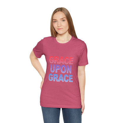 Inspirational Grace Upon Grace Shirt | Christian Typography Tee | Thoughtful Gift Idea