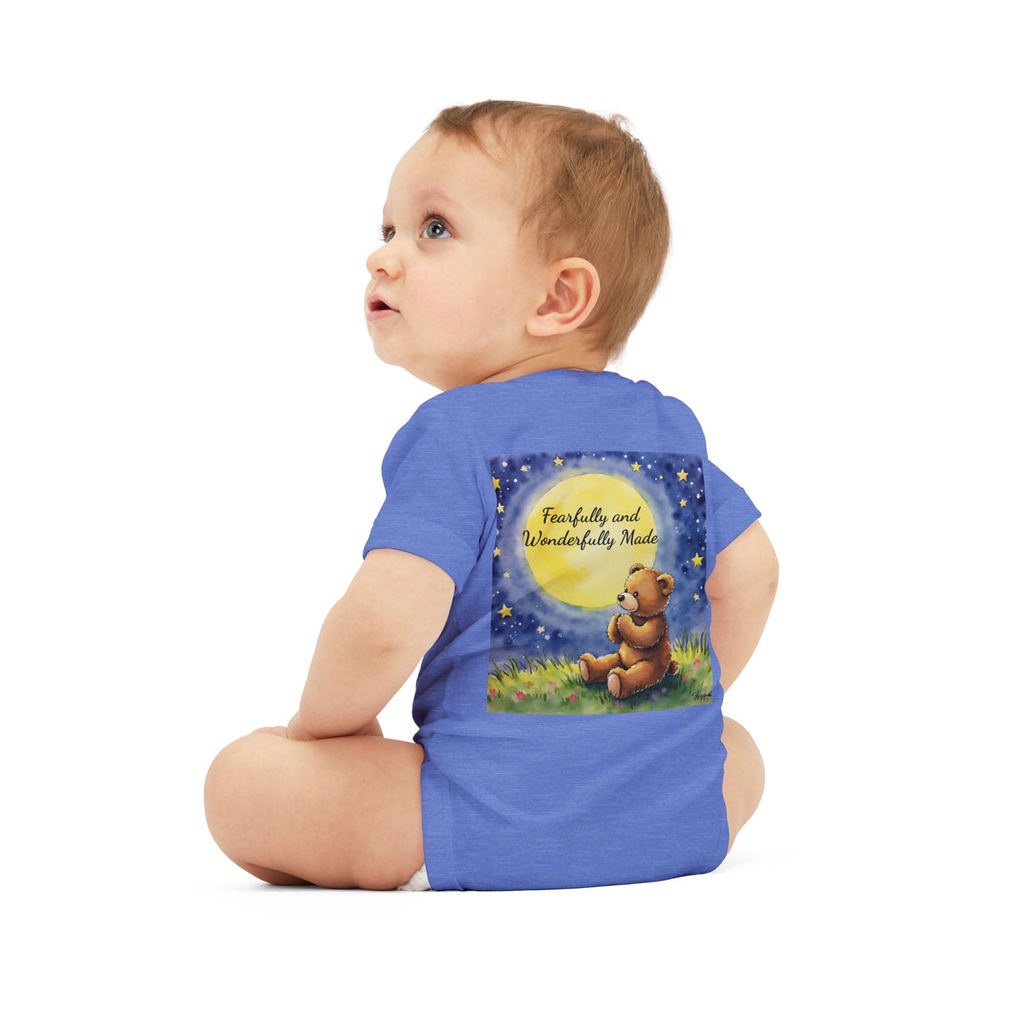 Infant One-Piece — 'Little Prayer Warrior' Bear Baby Bodysuit (Personalize Name)