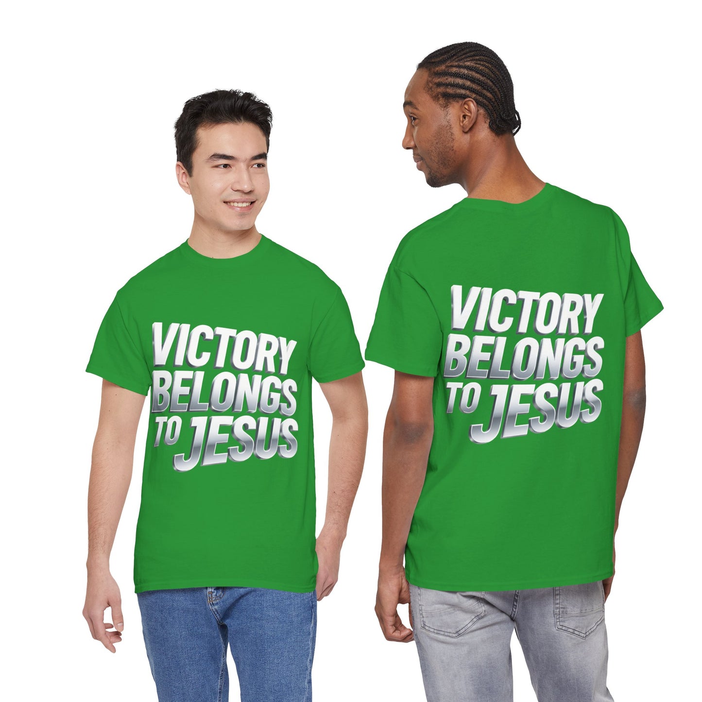Victory Belongs to Jesus T-Shirt — Heavyweight Christian Faith Tee