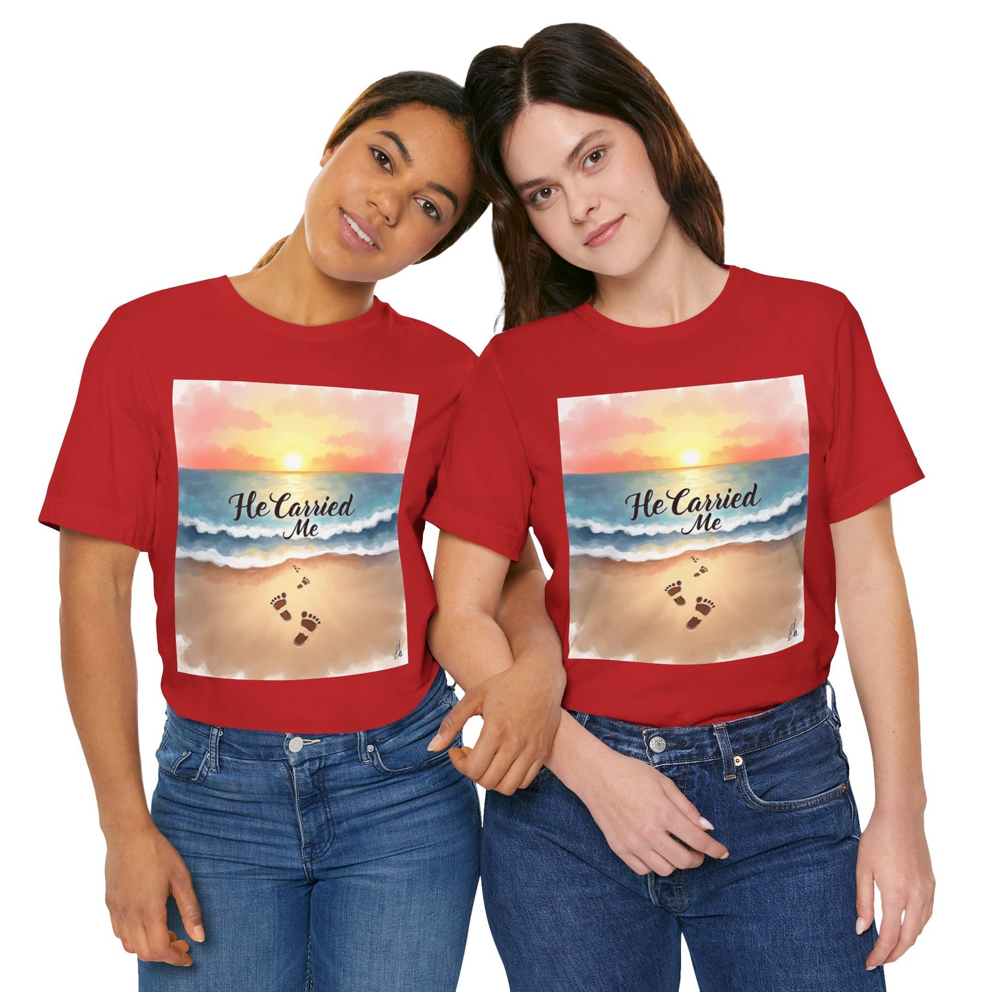 He Carried Me Scripture Tee | Inspirational Christian Faith Shirt