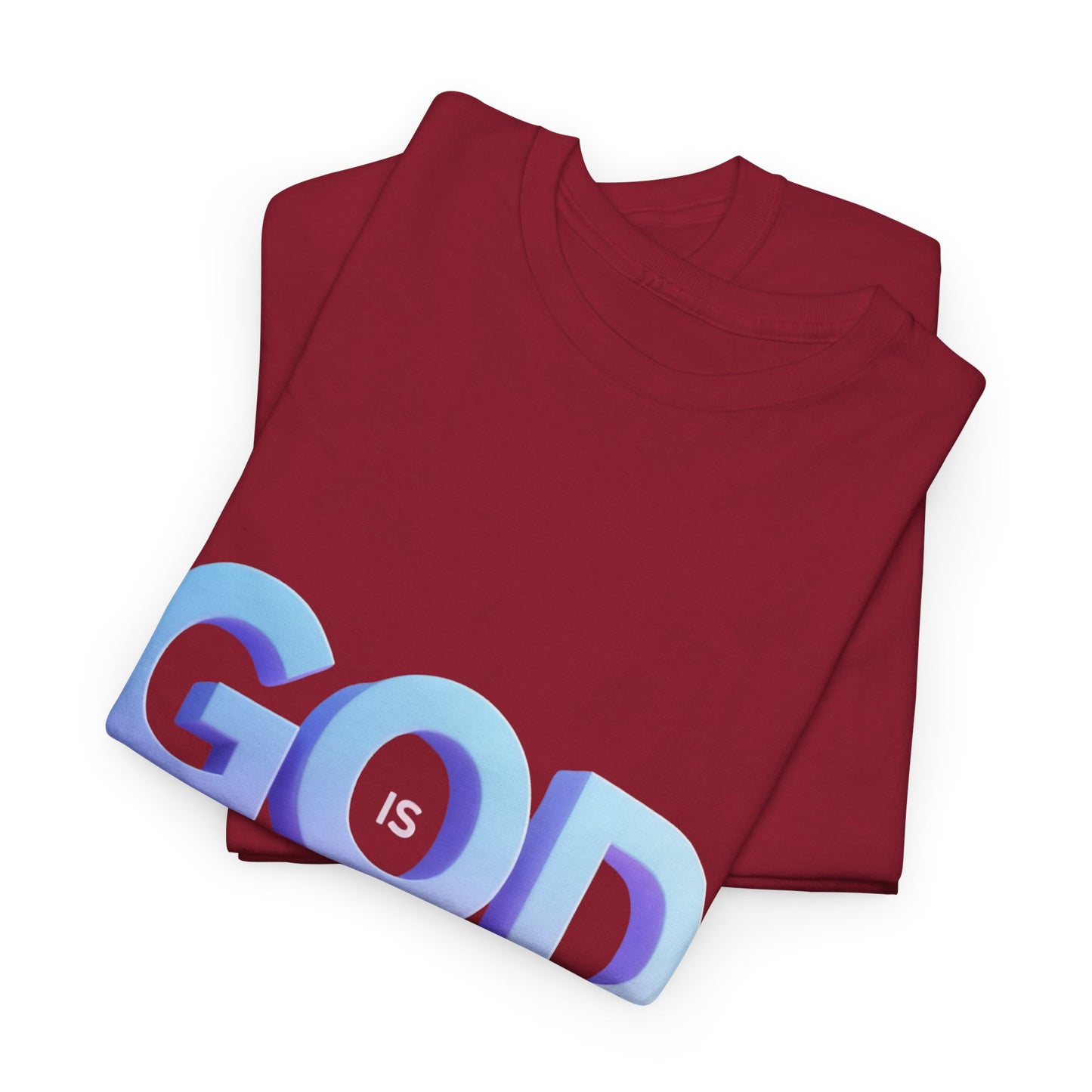God Greater Gradient Tee — Soft Blue & Lilac Faith Shirt