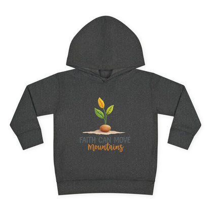 Toddler Hoodie - "Faith Can Move Mountains" Plant Graphic