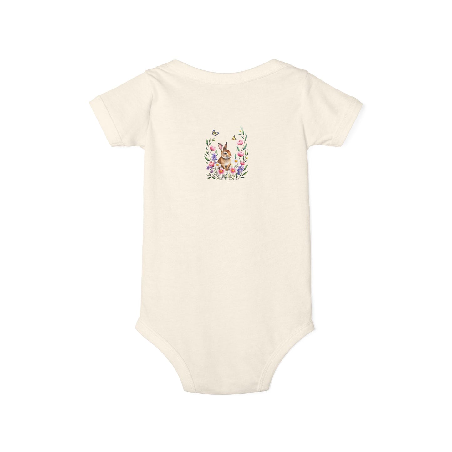 Floral Bunny Infant One-Piece Bodysuit