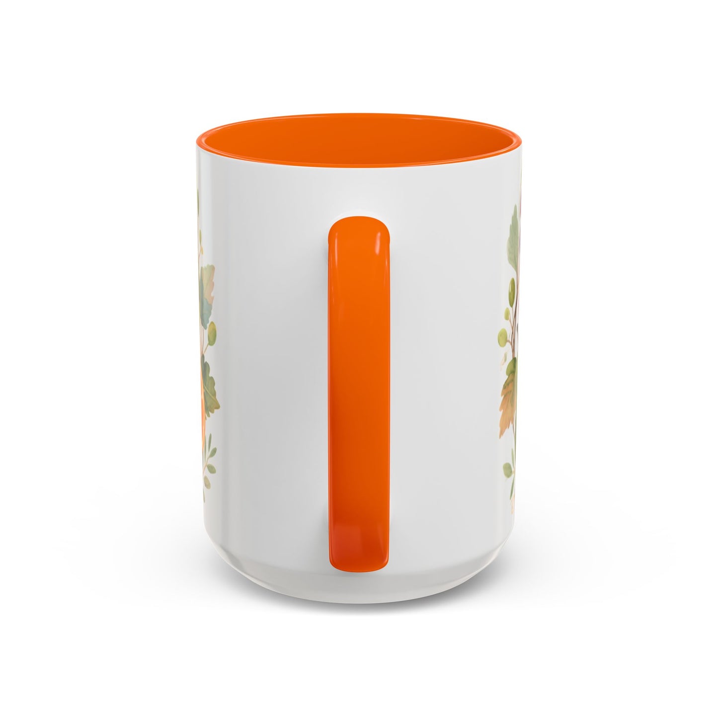 Christian Fruit of the Spirit Accent Coffee Mug — Galatians 5:22-23 Floral Scripture Design (11/15oz)