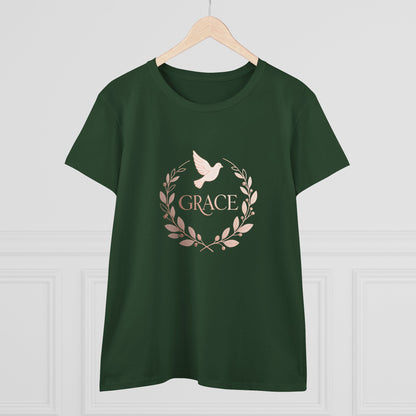 Graceful Dove Wreath Tee — Women's Rose-Gold Reminder Tee