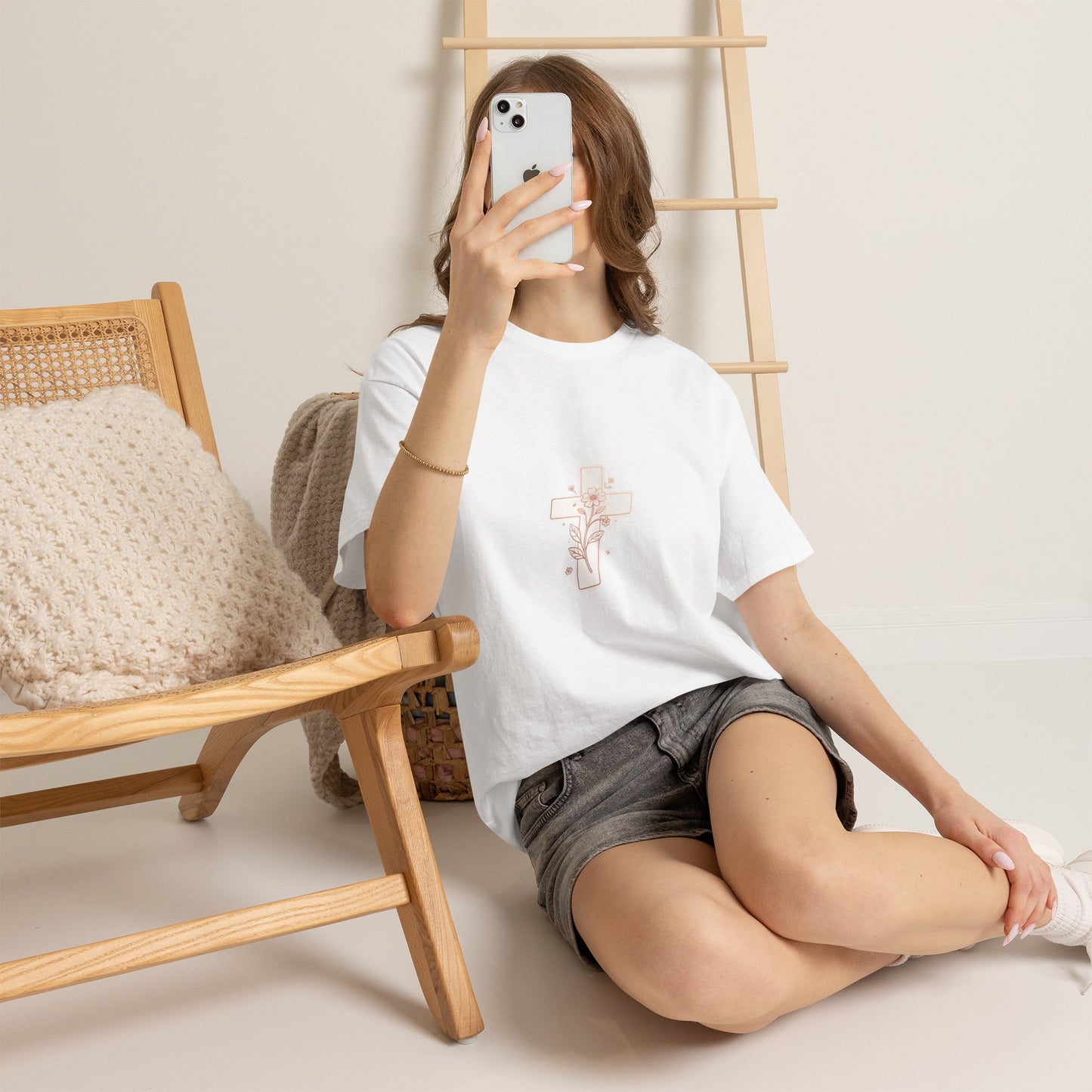 Floral Cross Tee — Delicate Bloom Christian T-Shirt | Meaningful gifts for teens and adults