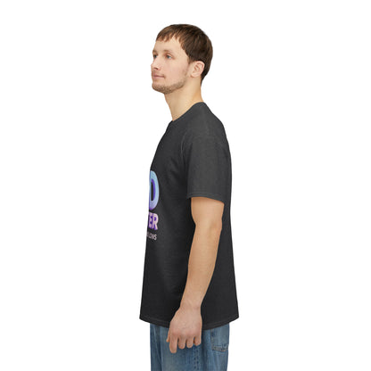 God Greater Gradient Tee — Soft Blue & Lilac Faith Shirt