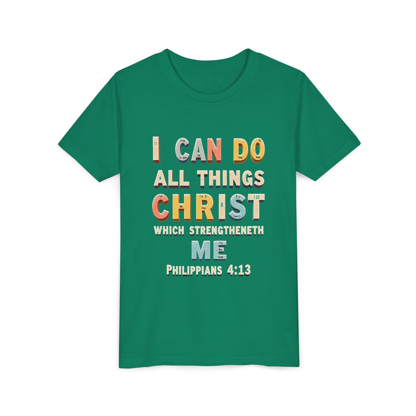 I Can Do All Things Christ Youth Tee | Philippians 4:13 Christian Kids Shirt