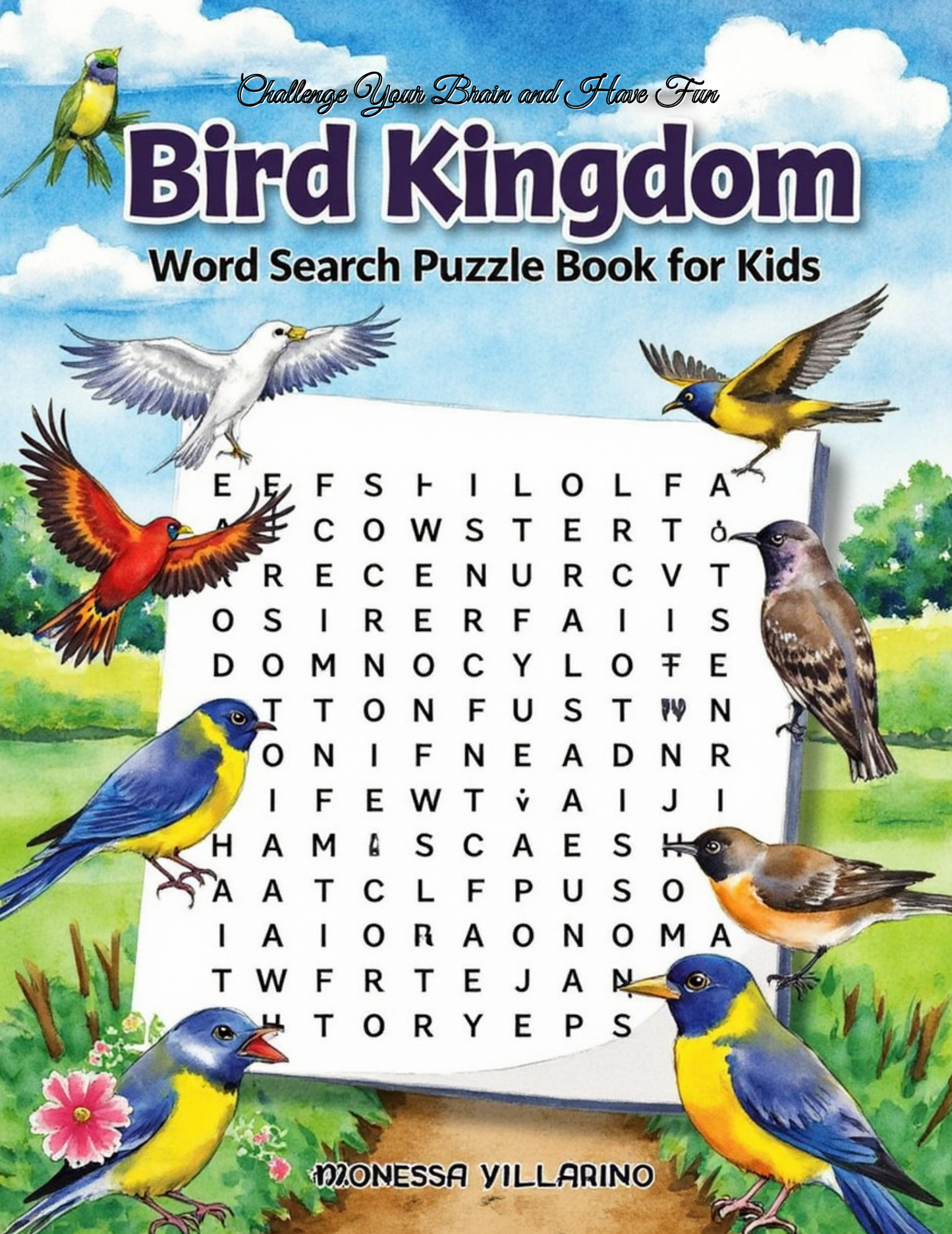 BIRD KINGDOM WORD SEARCH PUZZLE BOOK FOR KIDS: Challenge Your Brain and Have Fun | Ebook 8.5 X 11 Digital Download