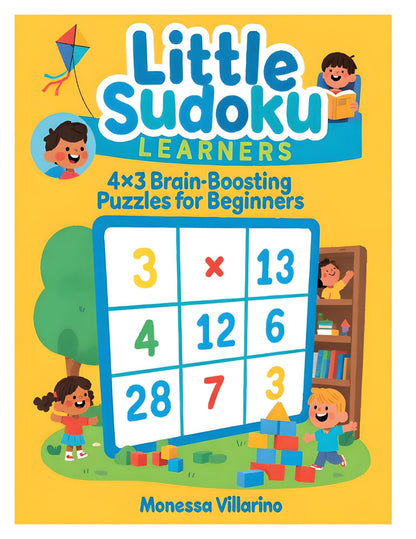 Little Sudoku Learners 4×4 Brain-Boosting Puzzles for Beginners | Ebook Digital Download 8.5 x 11 PDF