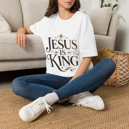 Jesus Is King T-Shirt — Christian Faith Graphic Tee, Inspirational Worship Shirt
