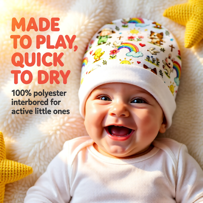 Baby Beanie — Cute Christian Rainbows & Animals Newborn Hat