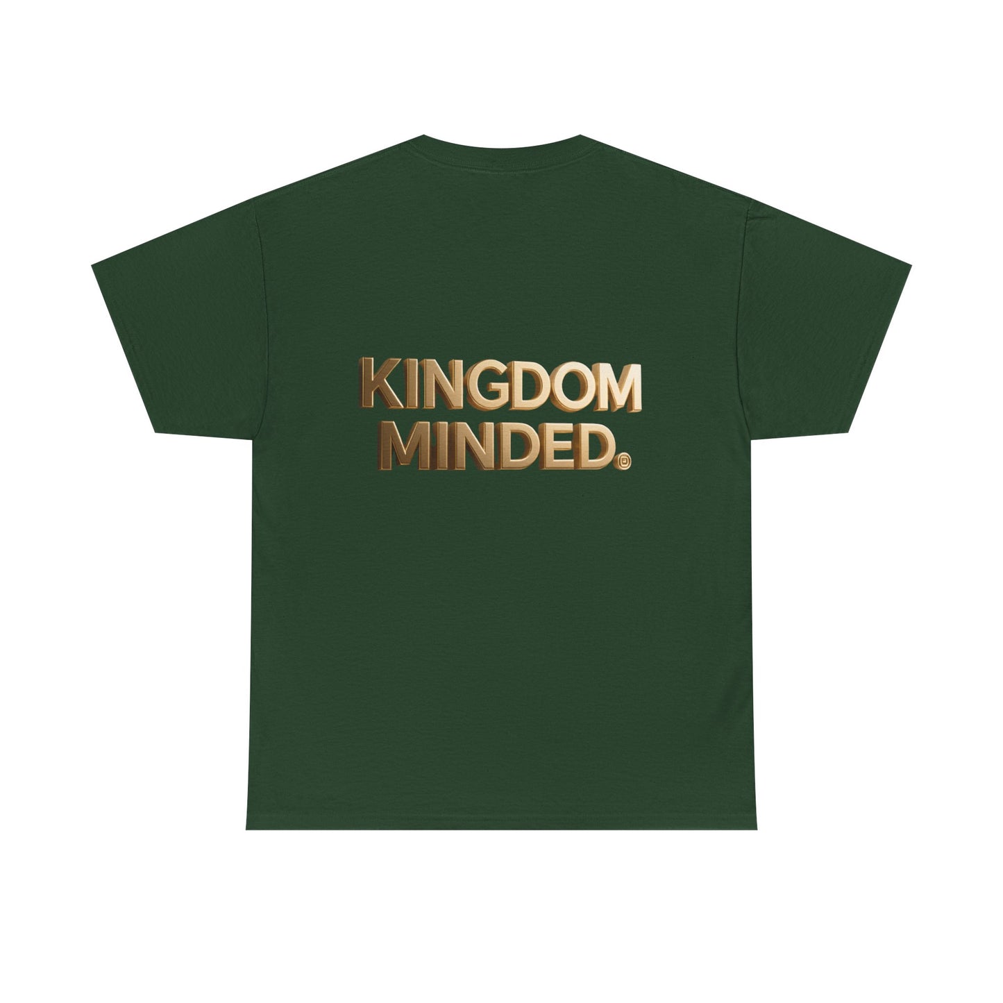 Faith & Focus Tee — Gold Typography Cotton Shirt