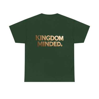 Faith & Focus Tee — Gold Typography Cotton Shirt
