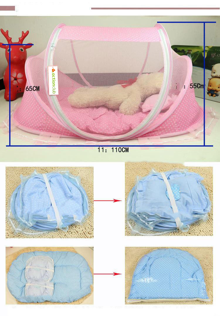 Foldable Baby Bed Net With Pillow Net 2pieces Set 76ff82b26cf77b8da2a14fef2fd1dafb