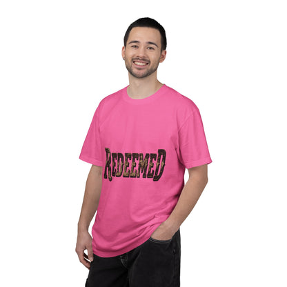Garment-Dyed Statement Tee — Bold Single-Word Typographic Front