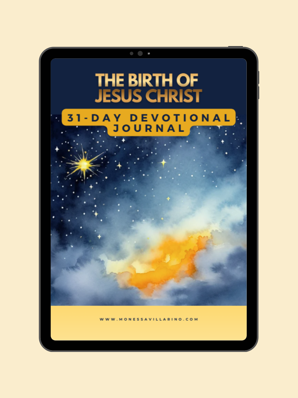The Birth of Jesus Christ 31- day devotional journal | Instant Download | A4 Canva Editable