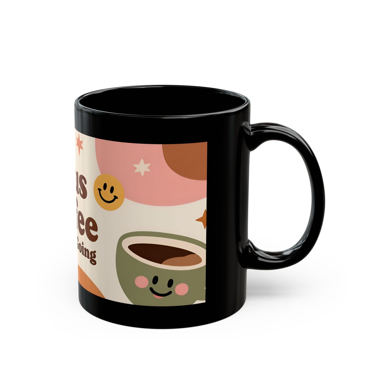Jesus and Coffee Keep Me Going mug | Black ceramic coffee mug
