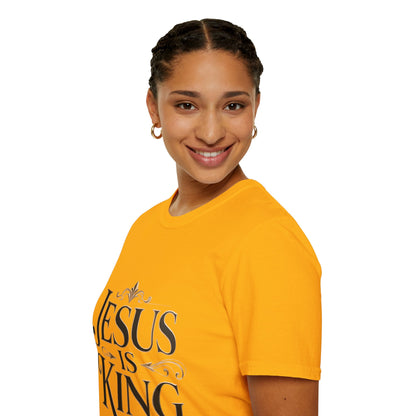 Jesus Is King T-Shirt — Christian Faith Graphic Tee, Inspirational Worship Shirt