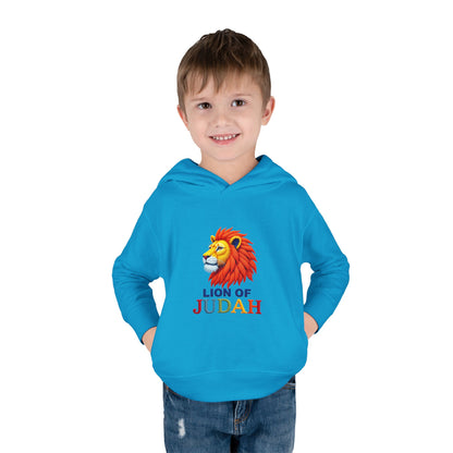 Lion of Judah Toddler Hoodie — Christian Kids Pullover with Colorful Lion Graphic