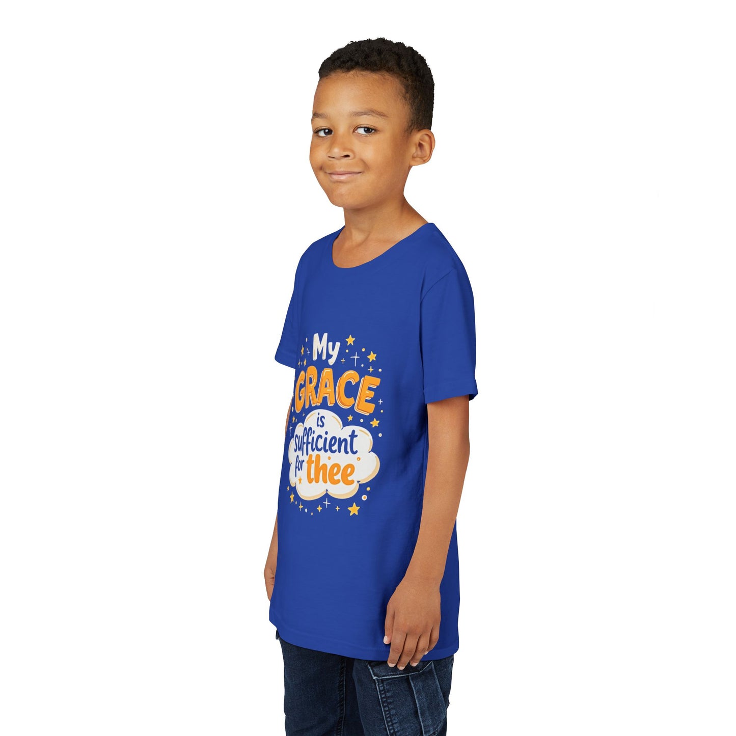 Grace thee Youth Tee | Kids Christian Shirt, Inspirational Cloud Design