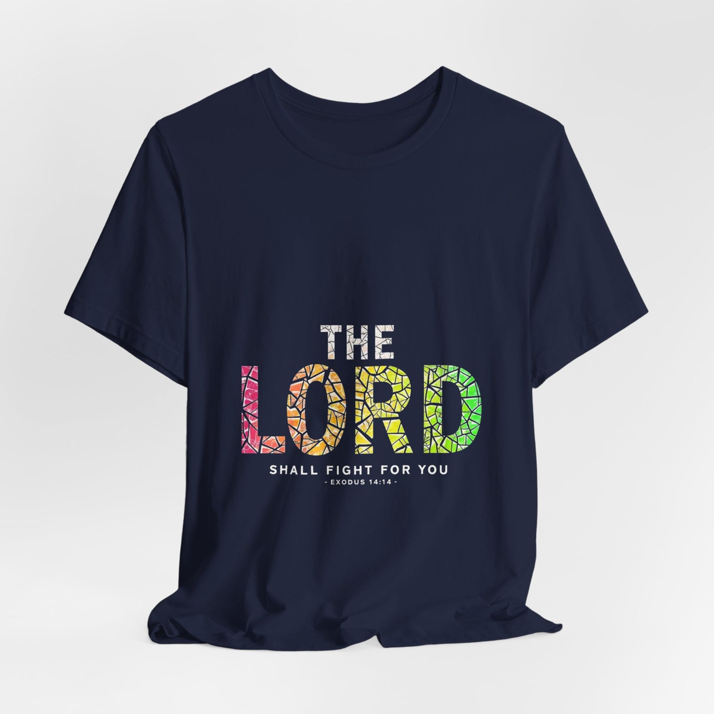 The LORD multicolor mosaic Tee | T-Shirt, Christian faith typography