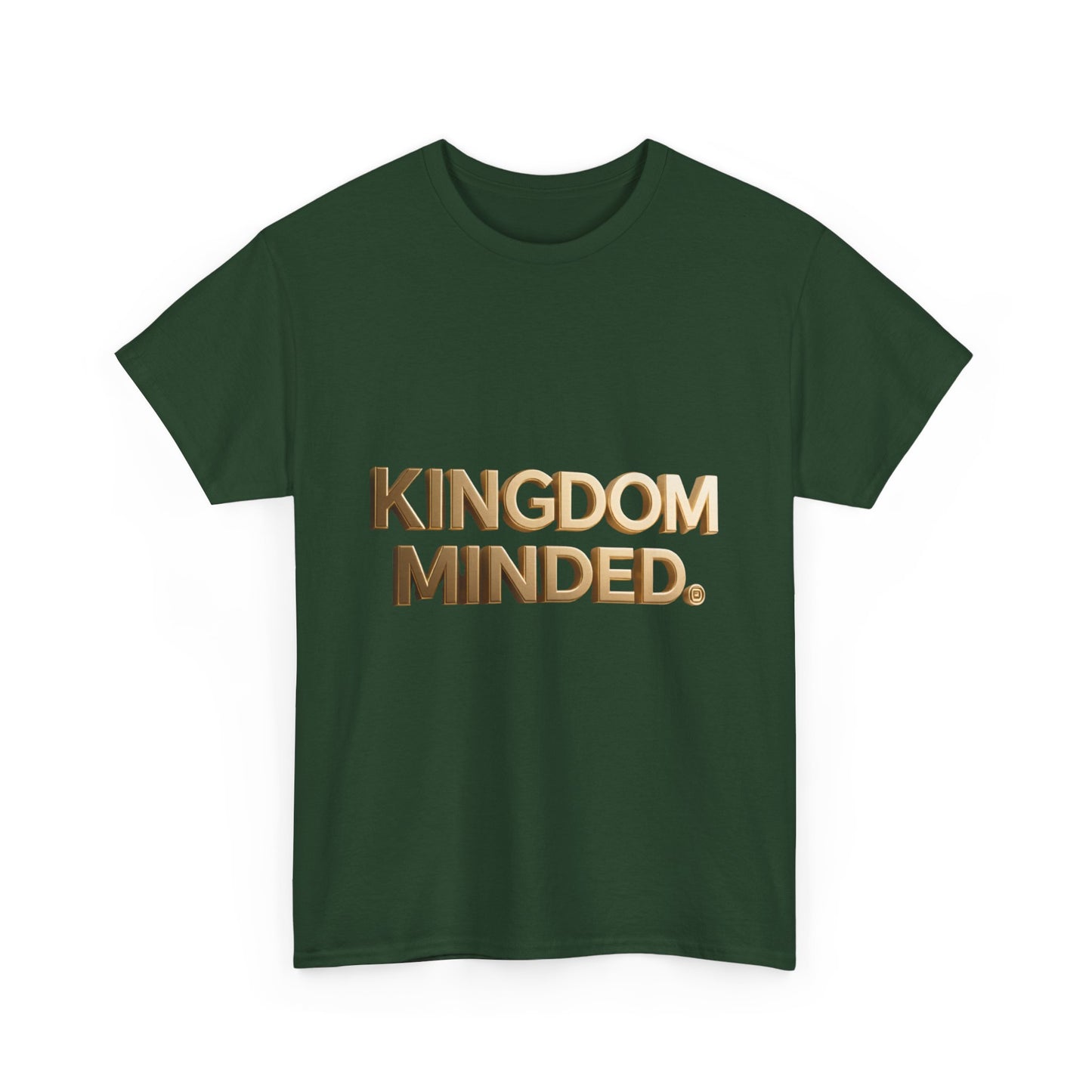 Faith & Focus Tee — Gold Typography Cotton Shirt