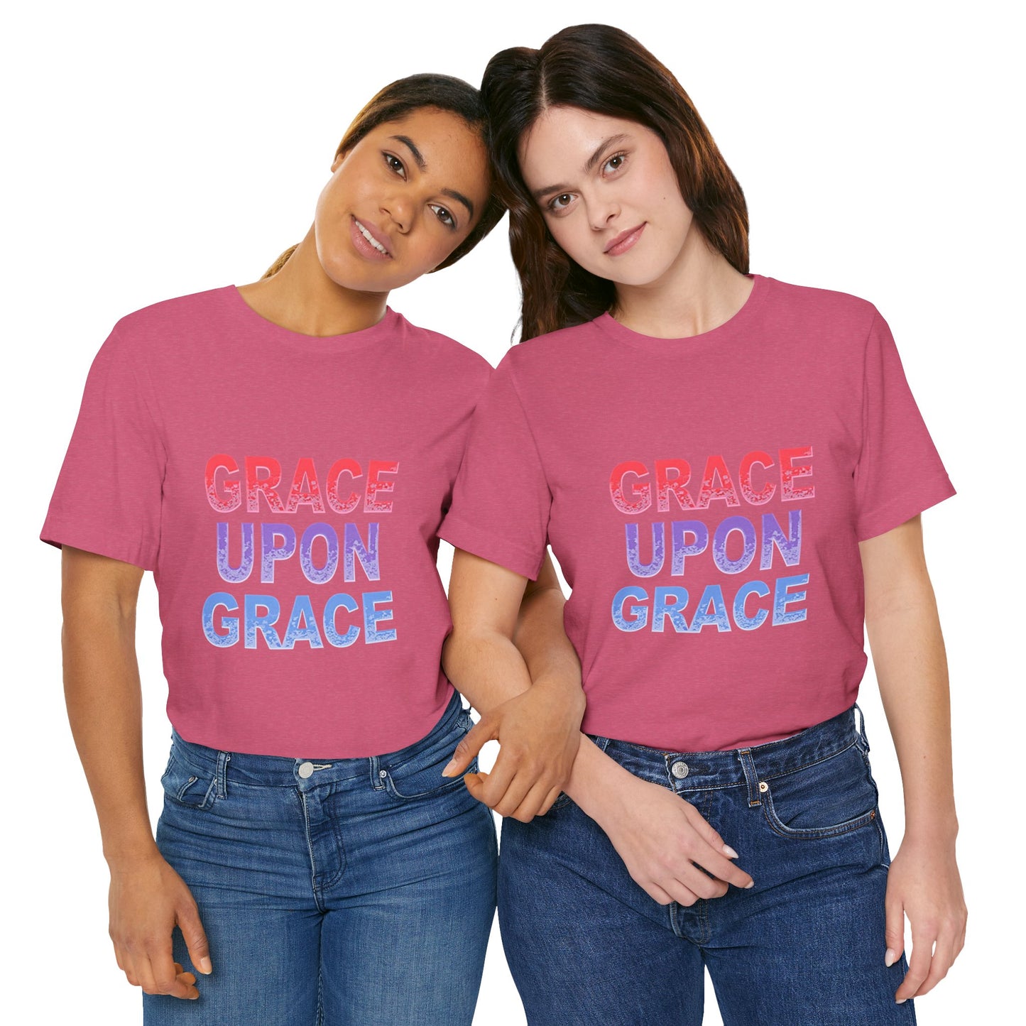 Inspirational Grace Upon Grace Shirt | Christian Typography Tee | Thoughtful Gift Idea