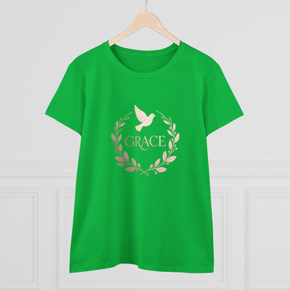 Graceful Dove Wreath Tee — Women's Rose-Gold Reminder Tee