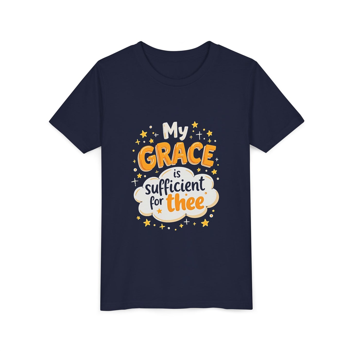 Grace thee Youth Tee | Kids Christian Shirt, Inspirational Cloud Design