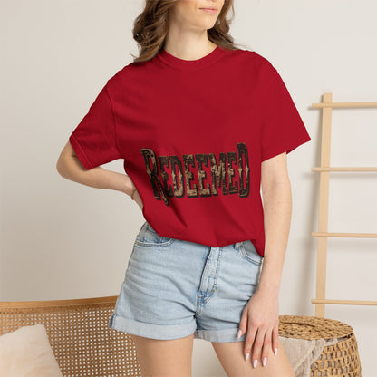 Garment-Dyed Statement Tee — Bold Single-Word Typographic Front