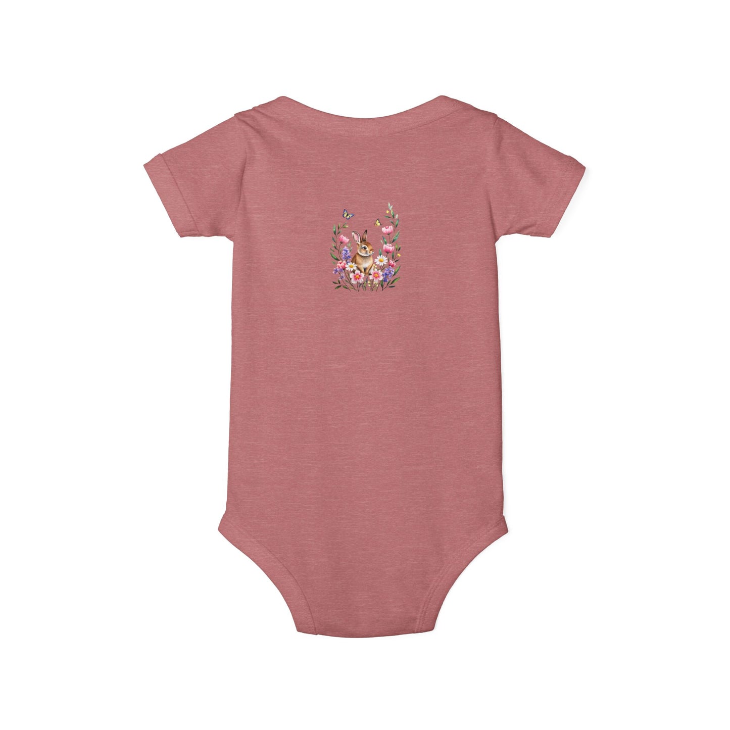 Floral Bunny Infant One-Piece Bodysuit