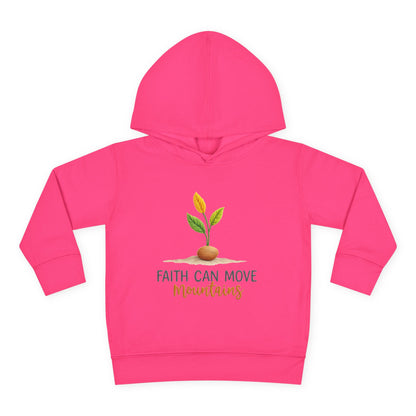 Toddler Hoodie - "Faith Can Move Mountains" Plant Graphic